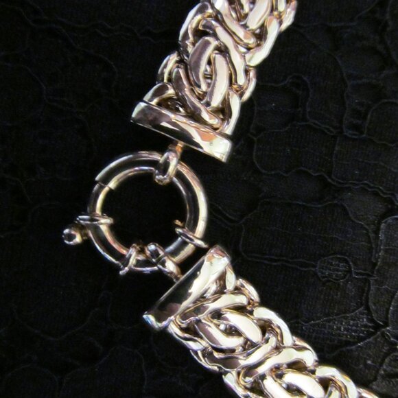 MODA AL MASSIMO 18K yellow Gold over Bronze Arezzo Byzantine 18" Necklace JTV - Picture 11 of 16